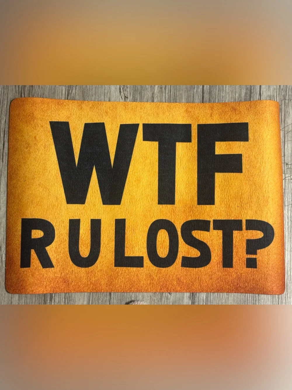 WTF Are You Lost? Brown Doormat